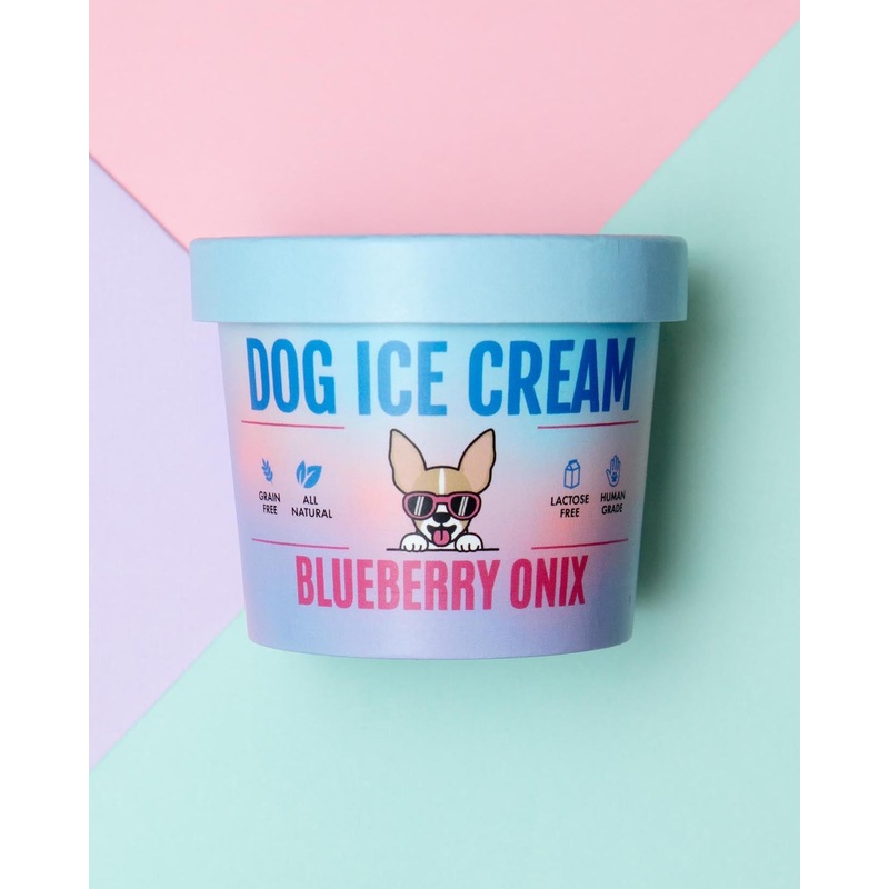 Blueberry Onix Human Grade Dog Ice Cream Mix (Lactose-Free)