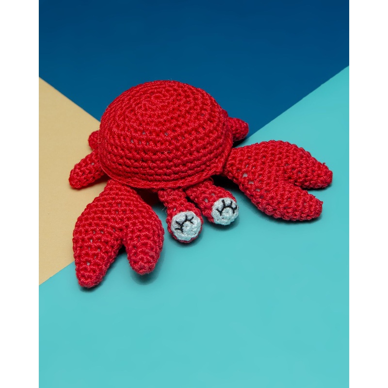 Clawdious the Crab Organic Knit Dog Toy