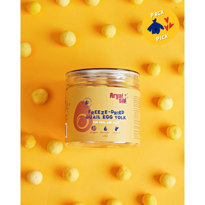 Freeze-Dried Quail Egg Yolk Treat for Dogs & Cats