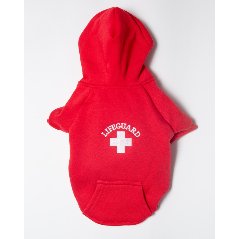 Lifeguard Dog Hoodie in Red (FINAL SALE)