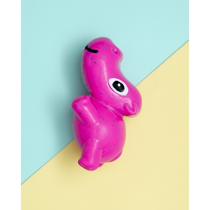 Rubber Squeaky Hippo Dog Treat Toy