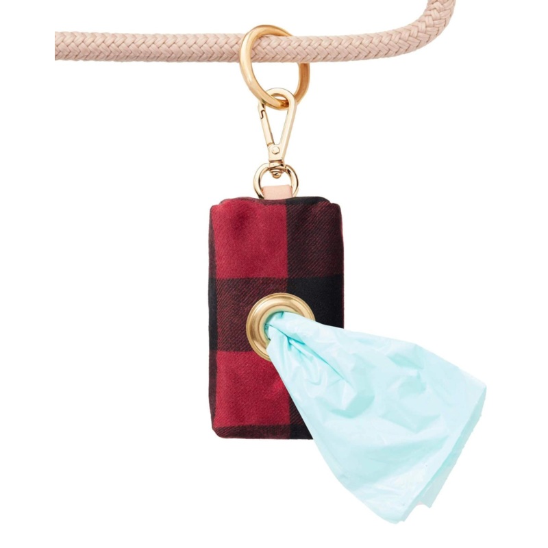 Buffalo Check Waxed Canvas Poo Bag Dispenser (FINAL SALE)