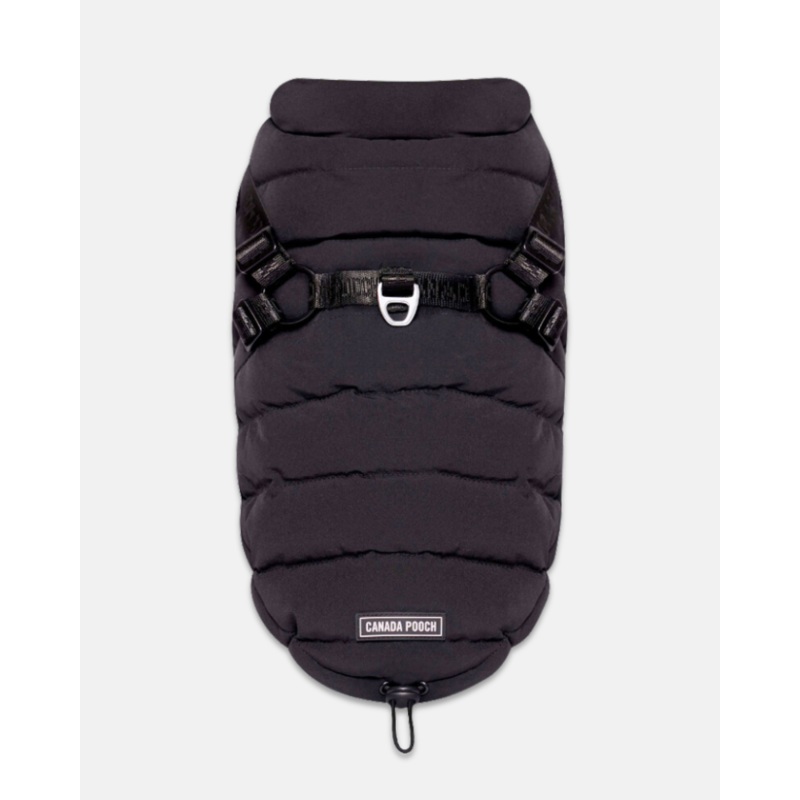 Harness Puffer Dog Jacket in Black (FINAL SALE)
