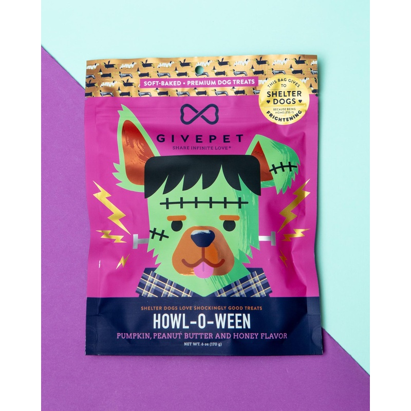 Howl-O-Ween Pumpkin & PB Soft Dog Treats (Made in the USA)
