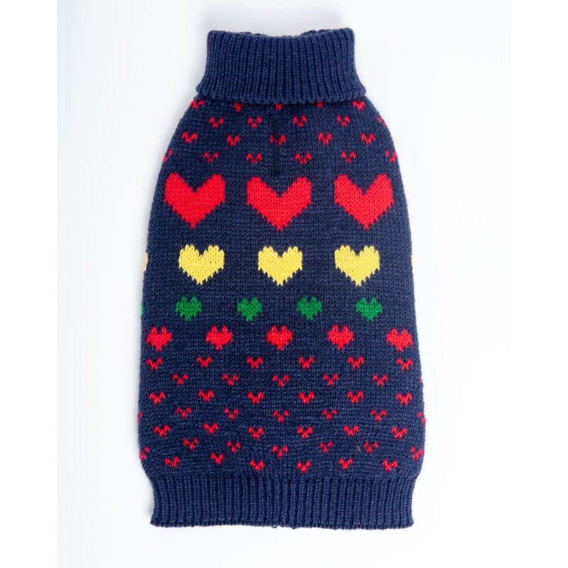 Preppy Heart Dog Sweater (FINAL SALE)