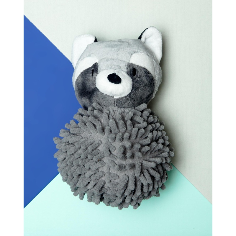 Raccoon Squeaky Spiker 2-in-1 Dog Toy