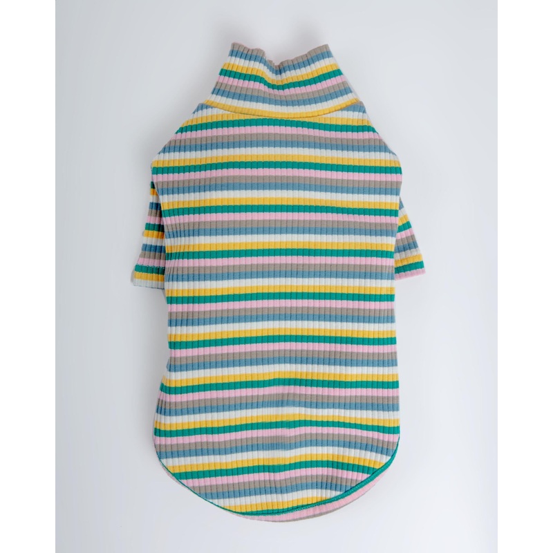 Stripe Ribbed Dog Turtleneck Sweater (FINAL SALE)