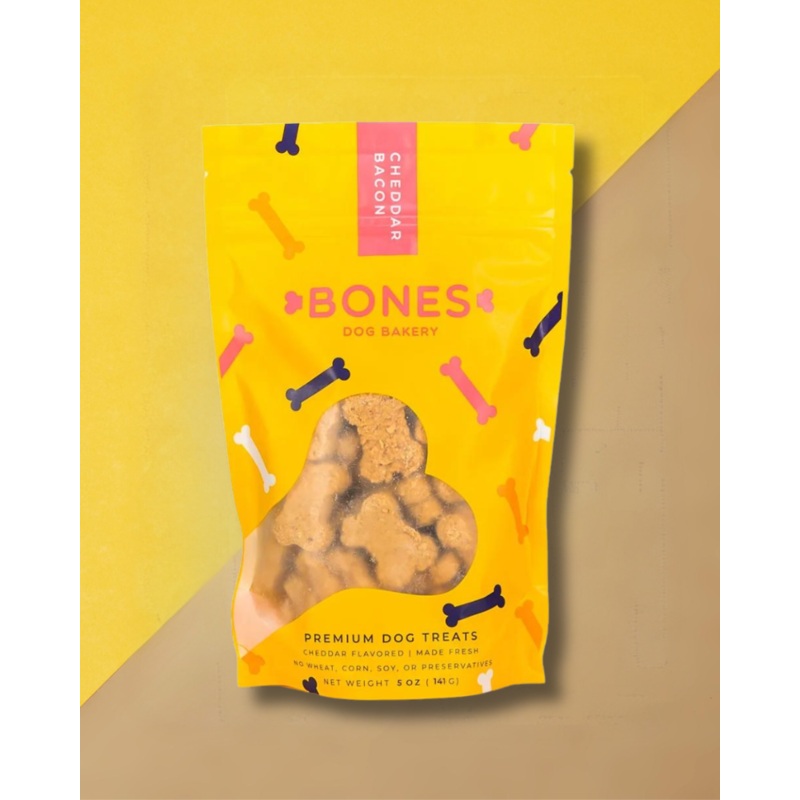 Bacon & Cheddar Crunchy Baked Dog Treats