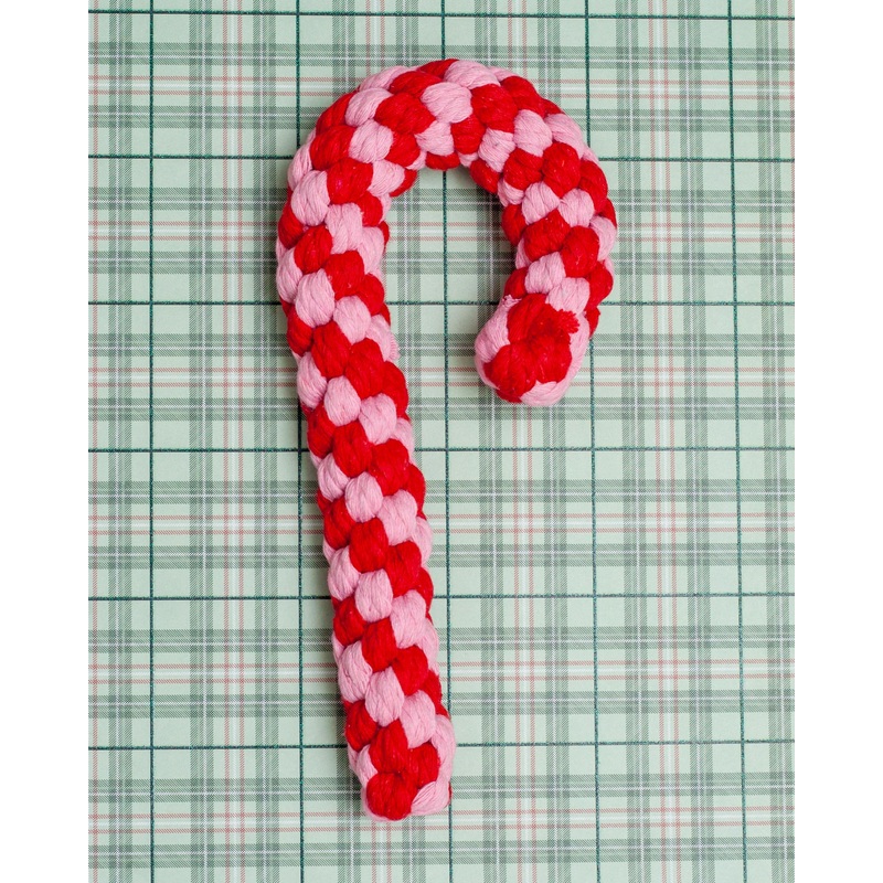 Candy Cane Dog Rope Toy
