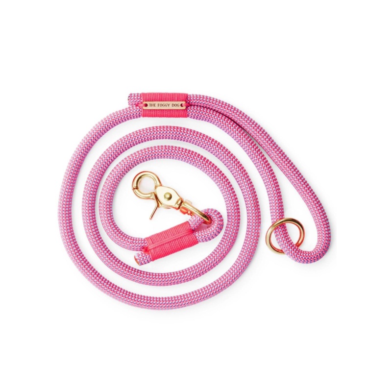 Climbing Rope Leash in Watermelon Pink (Made in the USA)