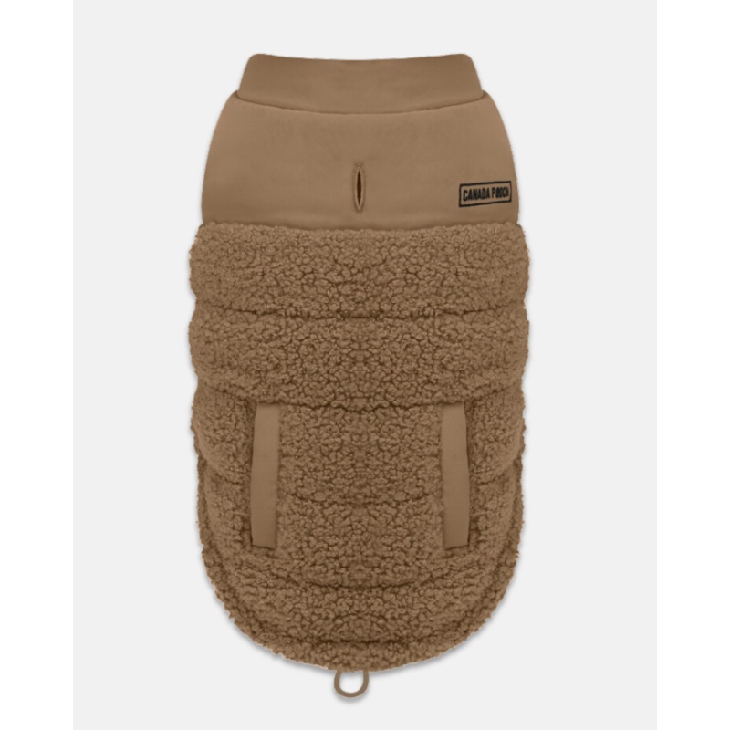 Cool Factor Dog Puffer Jacket in Tan (FINAL SALE)