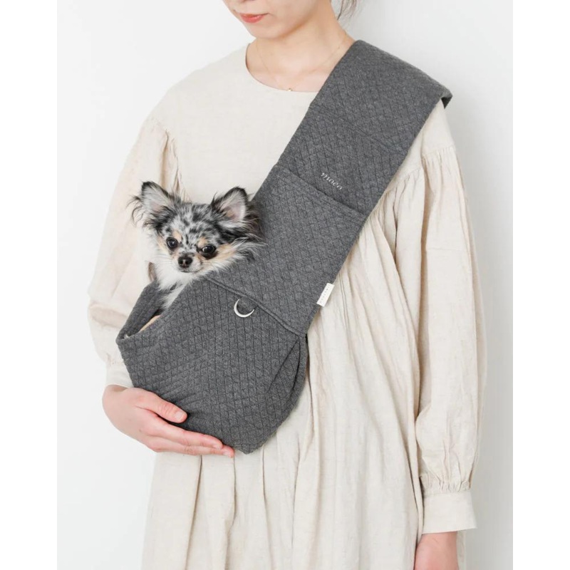 Graph Check Dog Sling in Charcoal