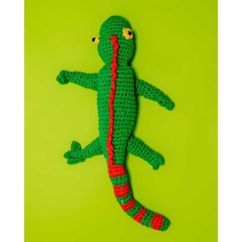 Hand Crochet Lizard Dog Toy