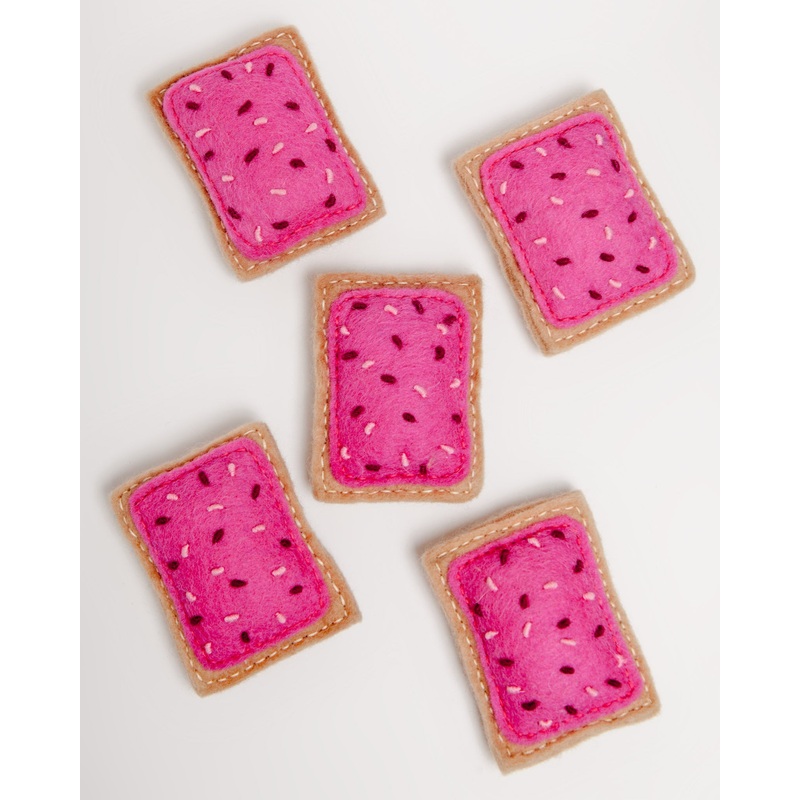 Natural Wool Pop Tart Cat Toy