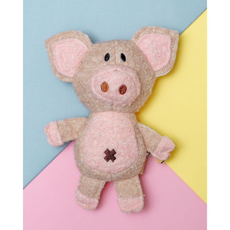 Pig Woolie Squeaky Dog Toy|Mini|Regular