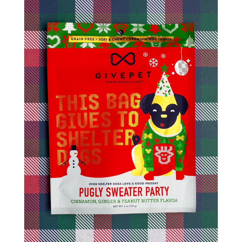 Pugly Sweater Party Holiday Dog Treats