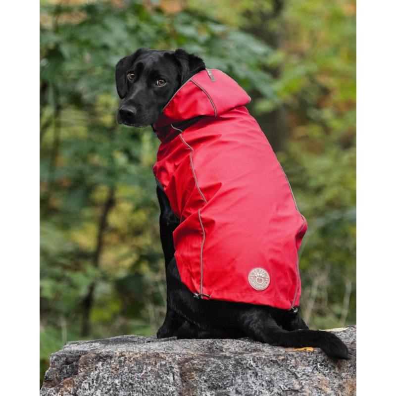 Reversible Waterproof Big Dog Raincoat In Red Plaid (FINAL SALE)