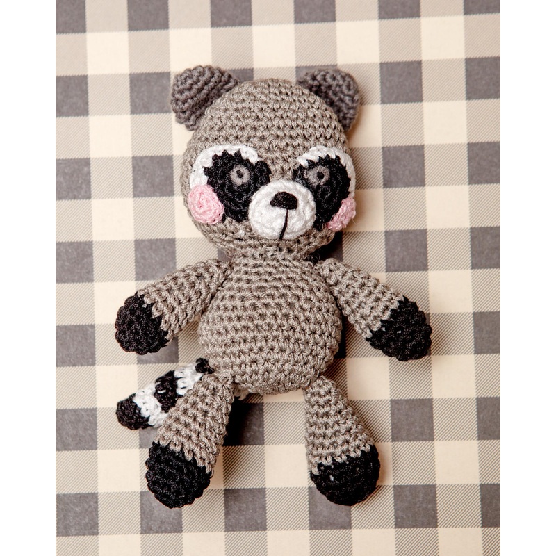 Rowdy The Trash Panda Raccoon Organic Knit Dog Toy