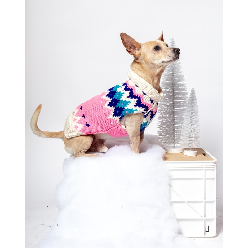 Ski Bum Dog Sweater in Pink (FINAL SALE)