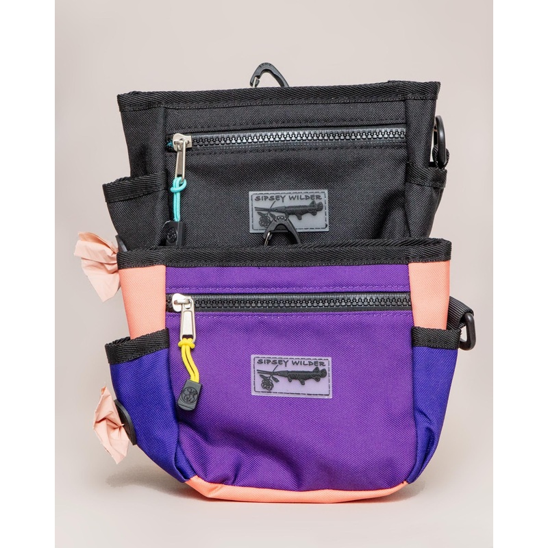Tail-Along Dog Treat Pouch|Fruit Burst|Midnight Black