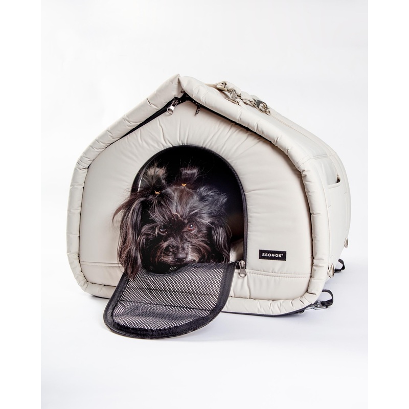 2-In-1 Pet Bed w/ Handles in Black or Beige (FINAL SALE)