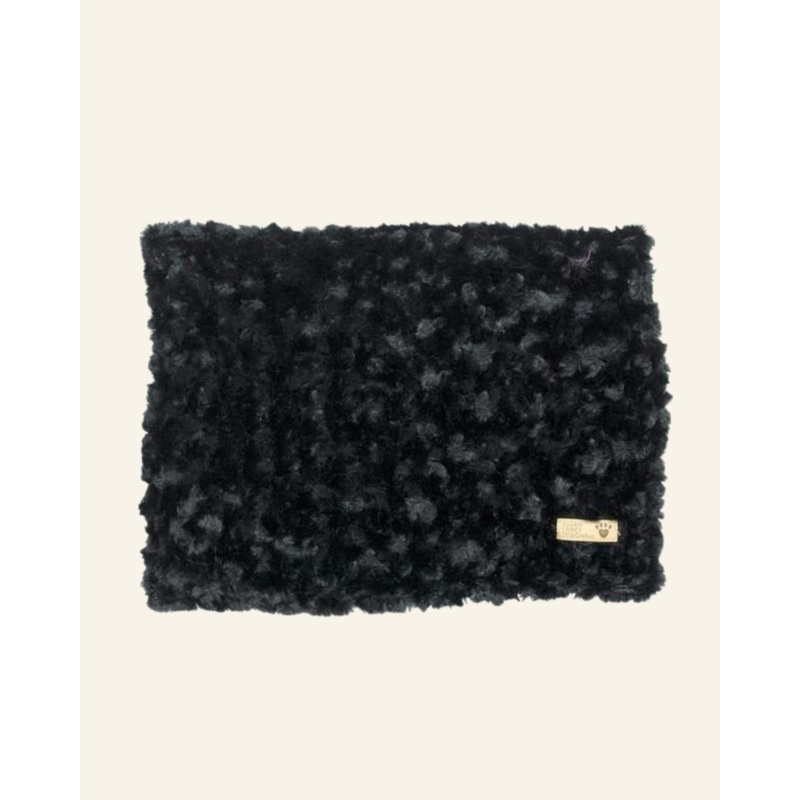 Black Curly Sue Dog Plush Blanket (Made in the USA)