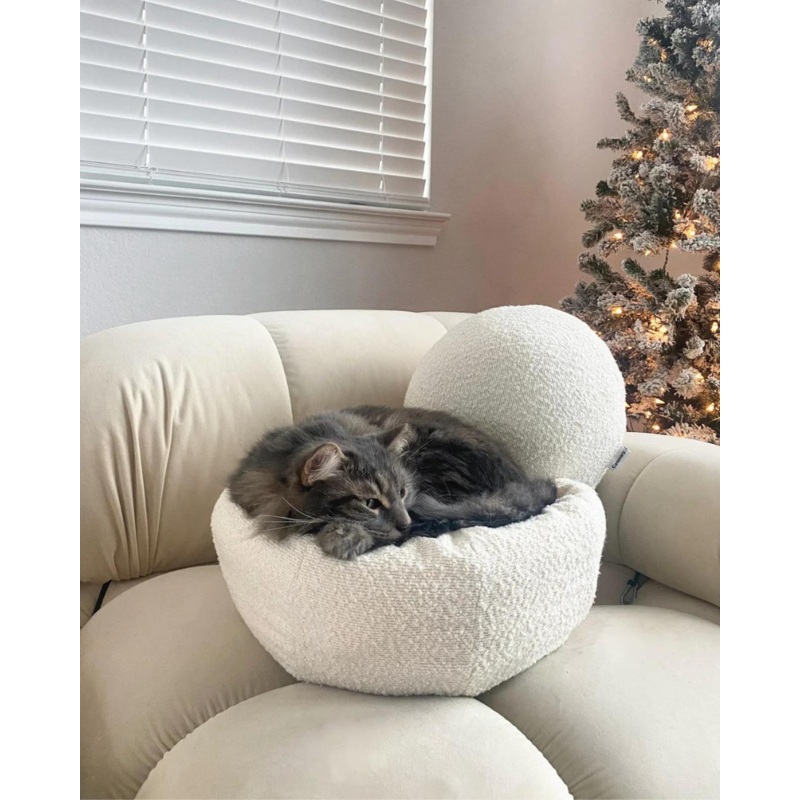 Boucl Modular Moon Cat Cave Bed