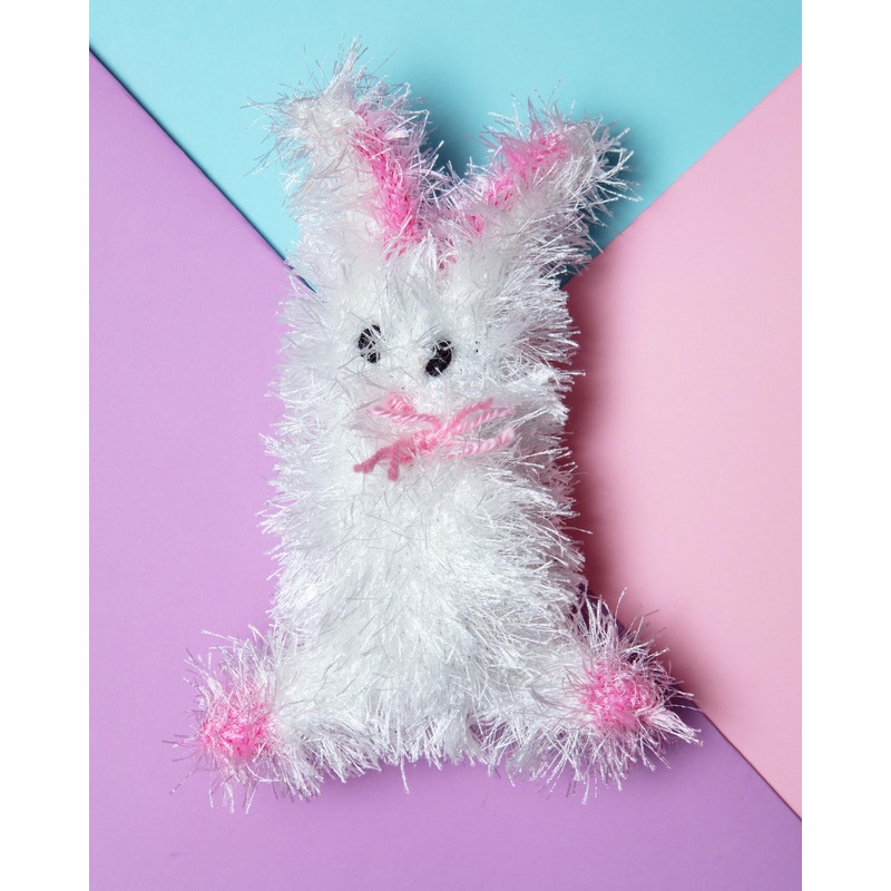 Fuzzy White Bunny Squeaky Dog Toy (FINAL SALE)