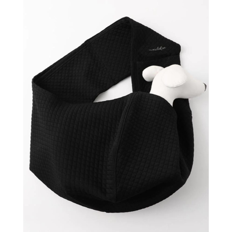 Graph Check Dog Sling in Black