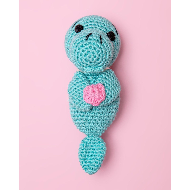 Manuel the Manatee Cotton Knit Dog Toy