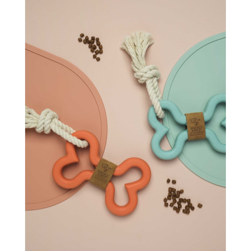 Oval Dog Silicone Placemat|Blue|Pink