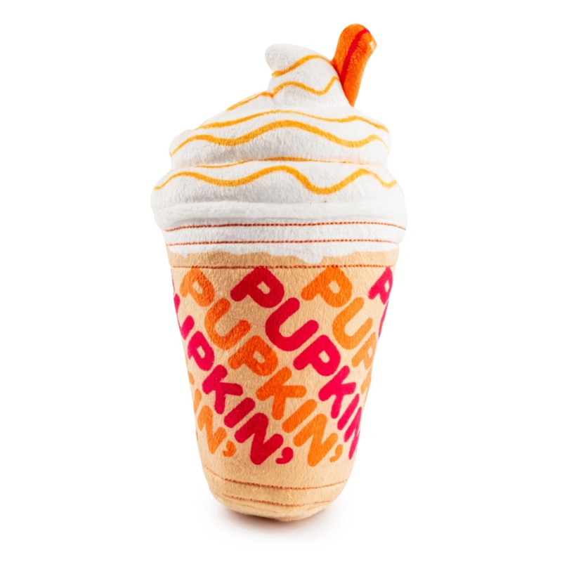 Pupkin’ Donuts Iced Coffee Squeaky Plush Dog Toy