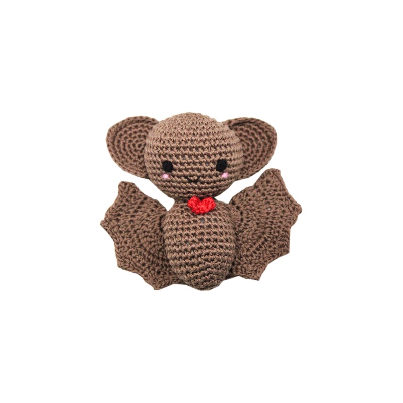 Barney the Bat Cotton Knit Dog Toy