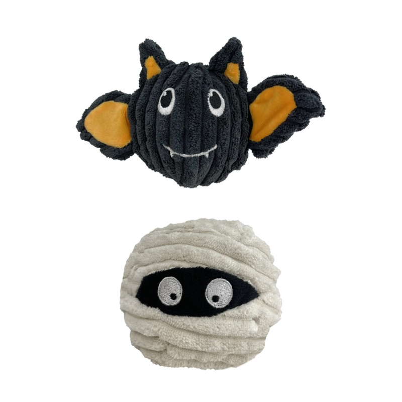 Bat + Mummy EZ Squeaky Dog Toy Set