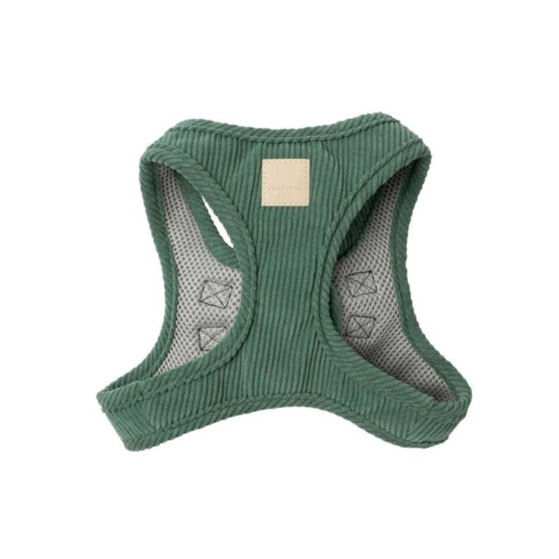 Corduroy Step-In Dog Harness in Myrtle Green