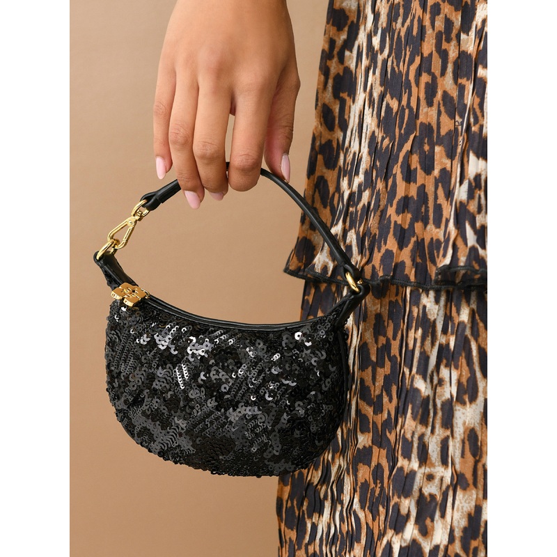 GANNI Mini Butterfly Flat Sequin Pouch