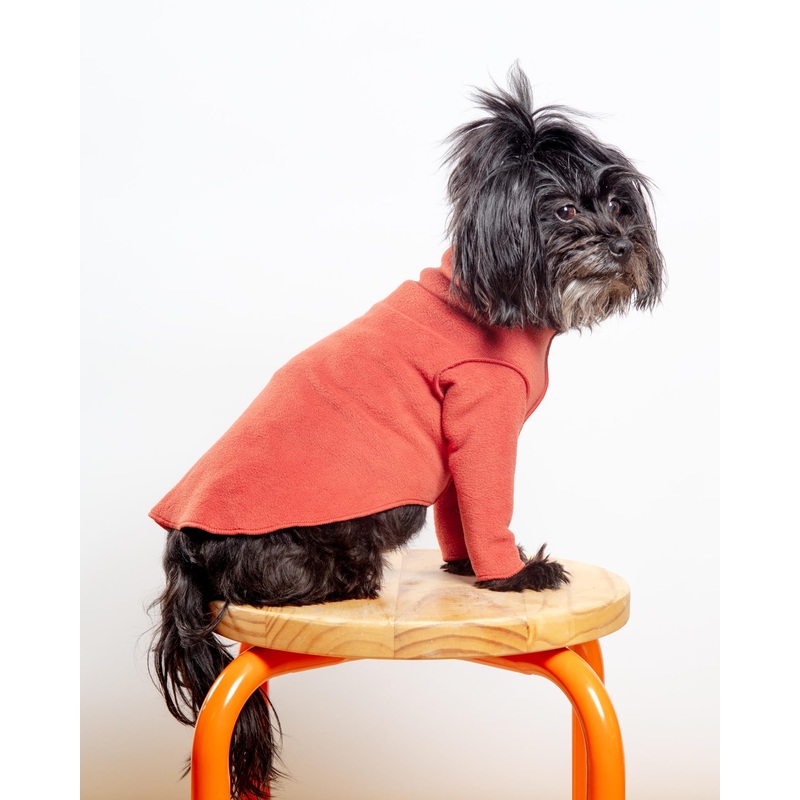 Long-Sleeve Stretch Fleece in Paprika (Made in the USA, DOG & CO. + GOLD PAW Exclusive!)