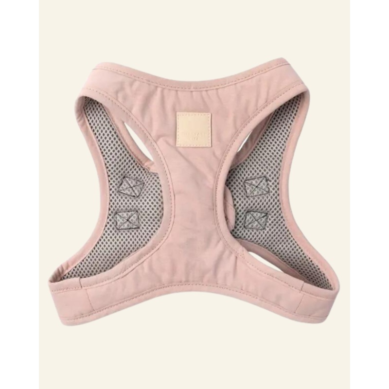 Soft Fabric Step-In Dog Harness in Blush (FINAL SALE)