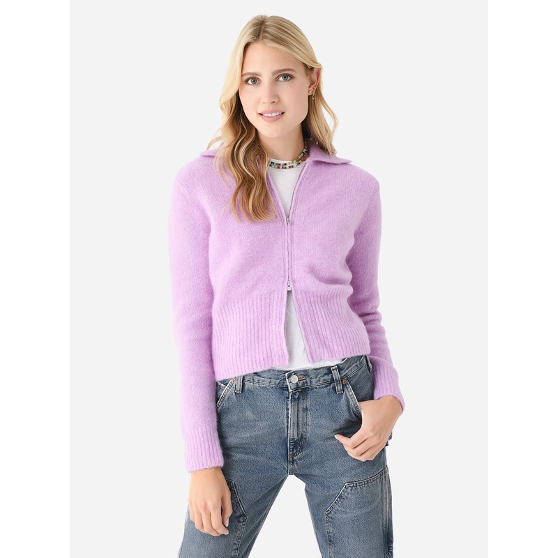 Vince Women’s Alpaca-Blend Zip Front Cardigan
