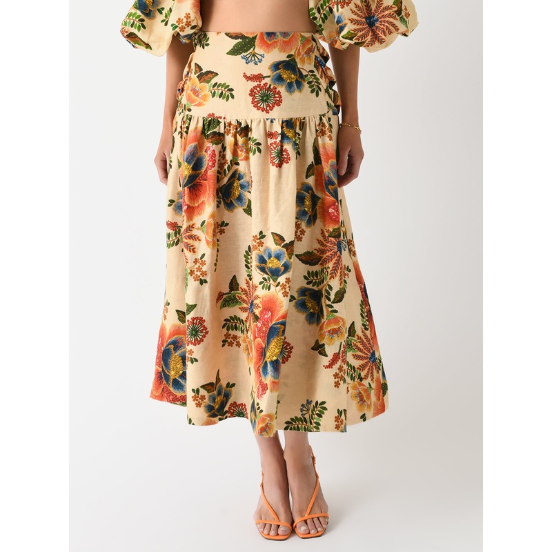 Farm Rio Women’s Delicate Garden Midi Skirt