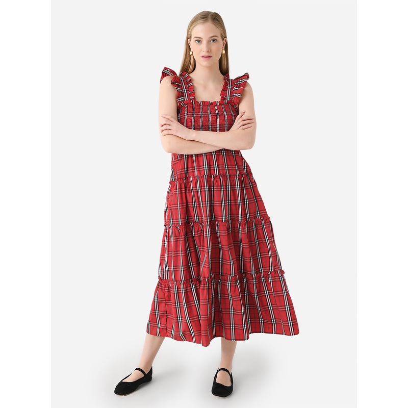 J. Marie Women’s The Rayna Ruffle Strap Midi Dress