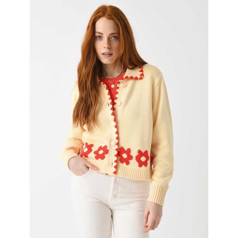 Kitri Women’s Polly Jacquard Cardigan