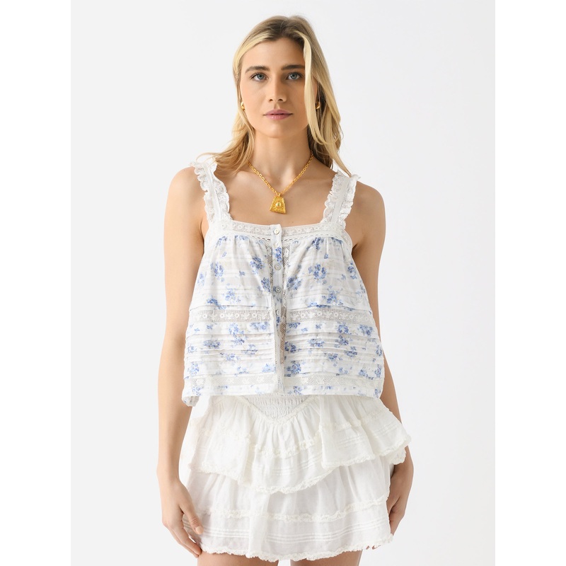 LoveShackFancy Women’s Sully Floral Tank Top