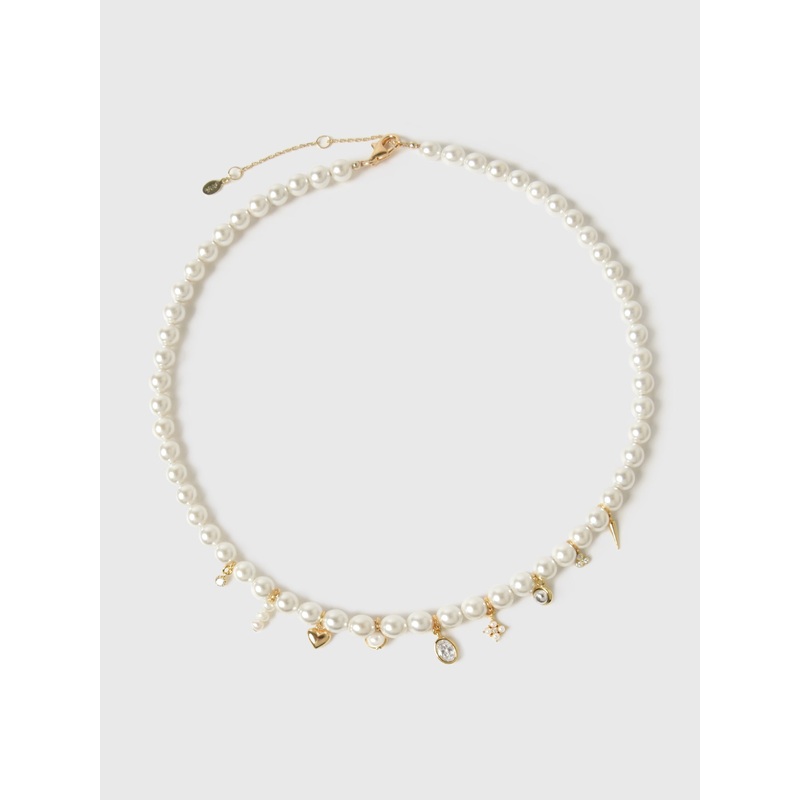 Shashi Stephanie’s Charms Pearl Necklace
