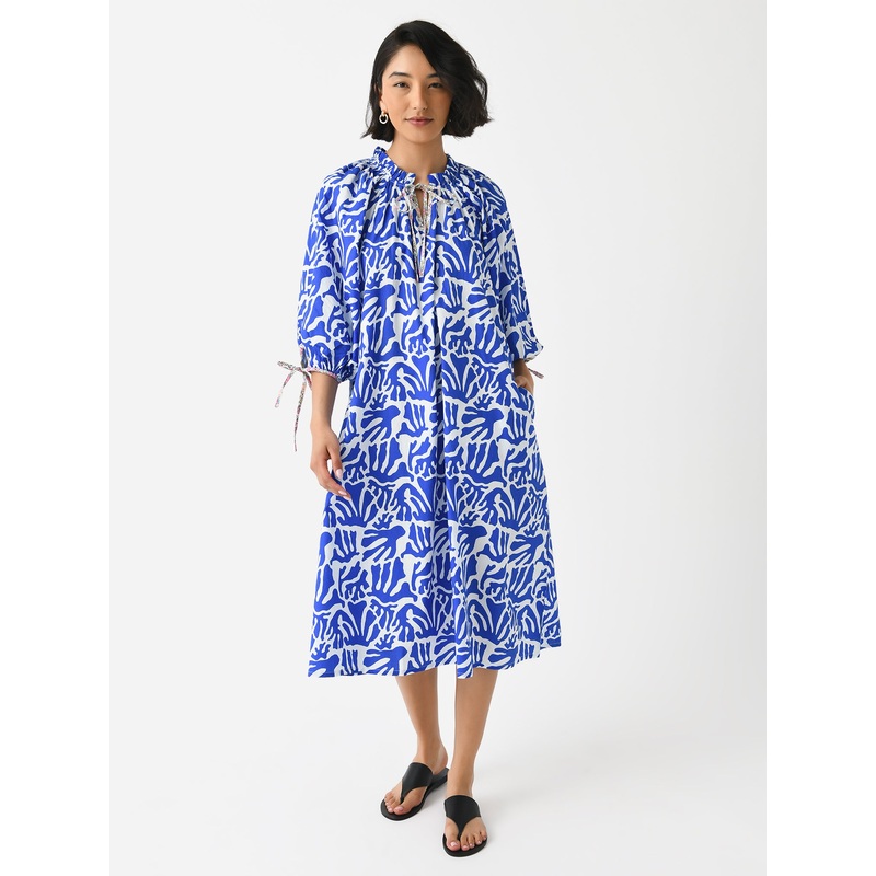 Sur La Vague Women’s Blue Contrast Caftan