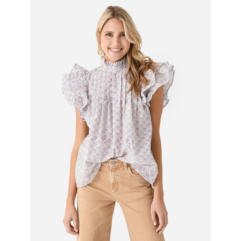 Sur La Vague Women’s Ruffle Sleeve Top