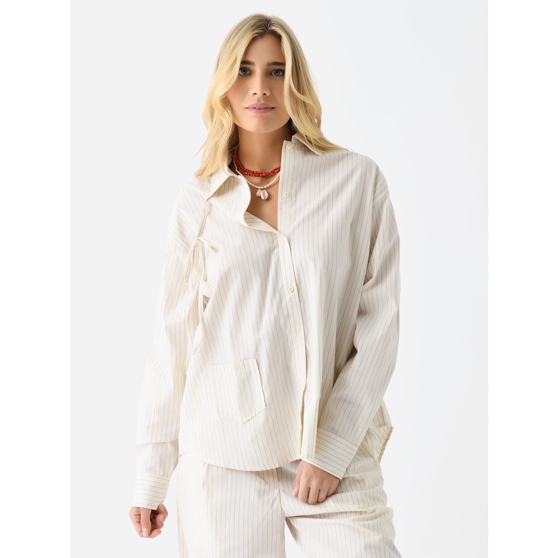 Deiji Studios Women’s Lapel Bow Shirt
