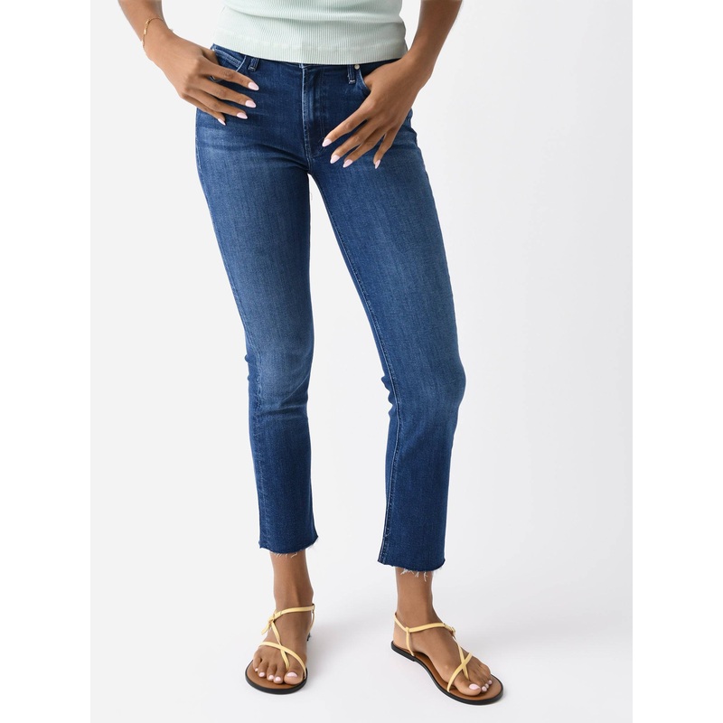 Mother Women’s The Mid Rise Dazzler Ankle Fray Jean