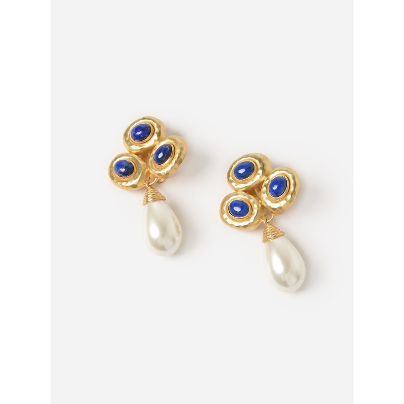 Valere Ava Earrings|O/S|LAPIS AND PEARL