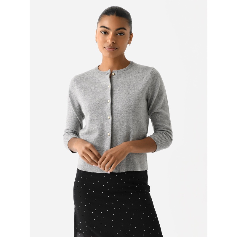 Vince Women’s Pearl-Button Wool-Blend Cardigan